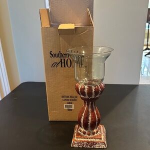 Southern Living At Home Large Brown Bell Jar Candle Holder